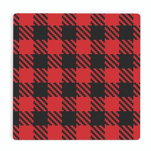 P. Graham Dunn Christmas Coasters - Red & Black Plaid