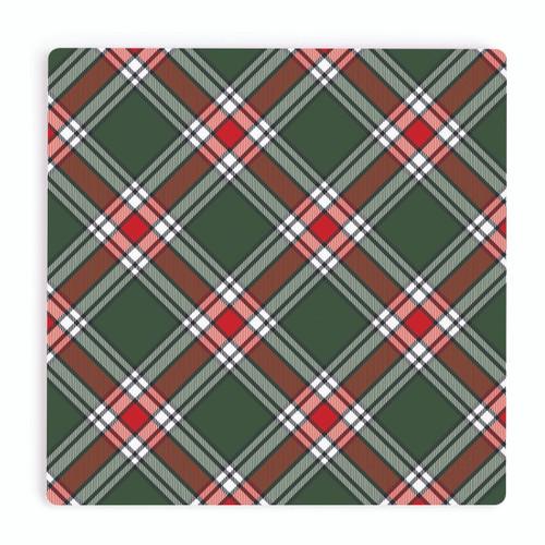P. Graham Dunn Christmas Coasters - Red Cream & Black