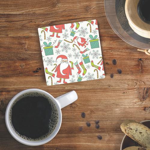 p. graham dunn Christmas Coasters - Santa
