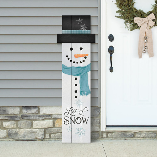 p. graham dunn Christmas Porch Sign - Let It Snow