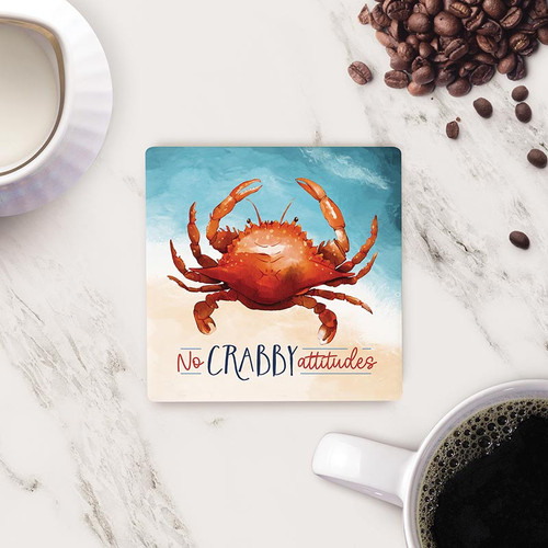 P. Graham Dunn Coastal Collection Coaster - No Crabby