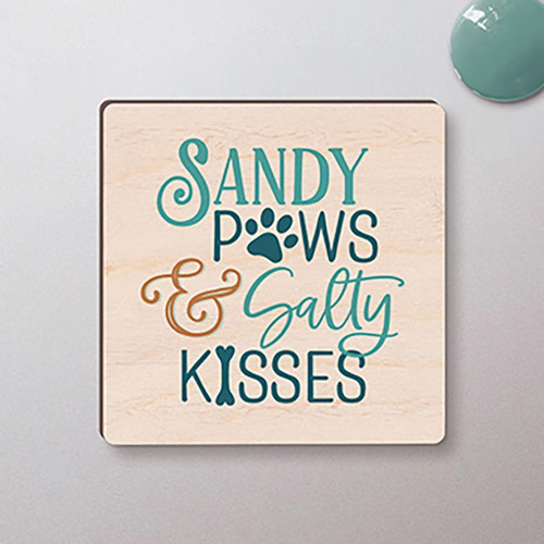 P. Graham Dunn Coastal Collection Magnet - Sandy Paws