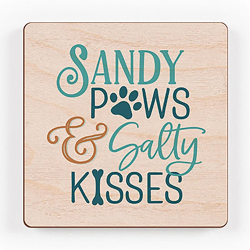 p. graham dunn Coastal Collection Magnet - Sandy Paws