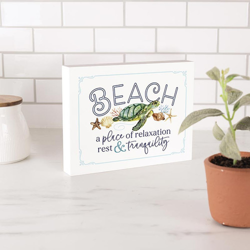 P. Graham Dunn Coastal Collection Word Block - Beach