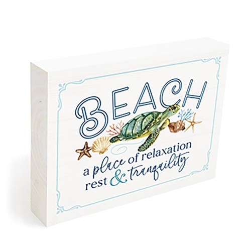 p. graham dunn Coastal Collection Word Block - Beach