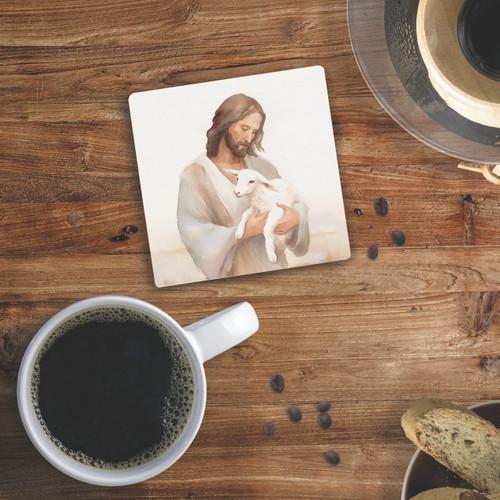P. Graham Dunn Coaster - Jesus & Lamb