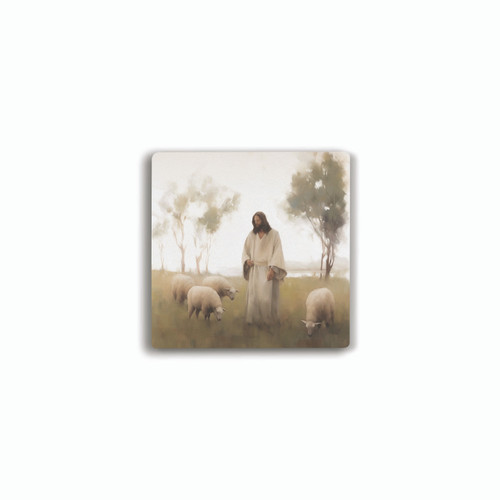 P. Graham Dunn Coaster - Jesus & Sheep