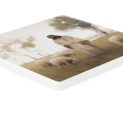 P. Graham Dunn Coaster - Jesus & Sheep