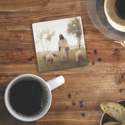 p. graham dunn Coaster - Jesus & Sheep