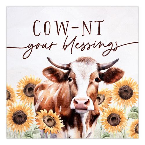 p. graham dunn Cow-nt Your Blessings Wood Block