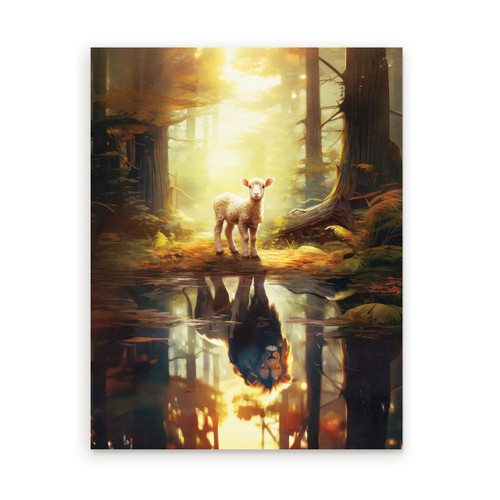 P. Graham Dunn Easel Sign - Lion & Lamb