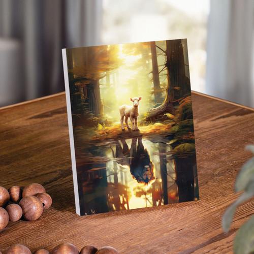 p. graham dunn Easel Sign - Lion & Lamb