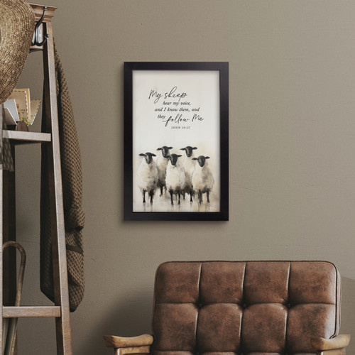 p. graham dunn Framed Art - My Sheep Hear My Voice