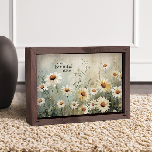 p. graham dunn Framed Art - Speak Beautiful