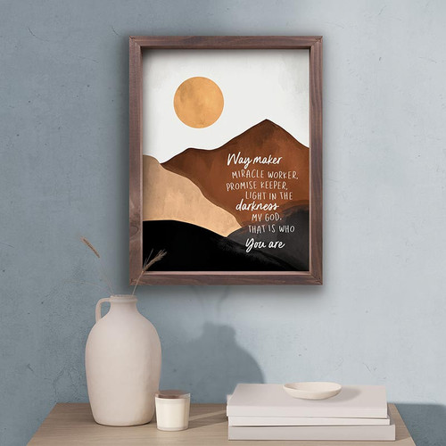 P. Graham Dunn Framed Art - Way Maker Miracle Worker
