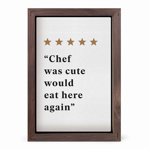 P. Graham Dunn Framed Linen Art - Chef Was Cute