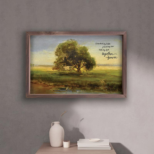 p. graham dunn Framed Linen Art - Founded By Faith