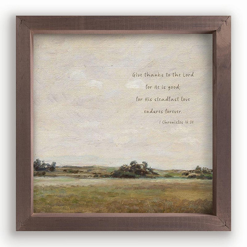 P. Graham Dunn Framed Linen Art - Give Thanks