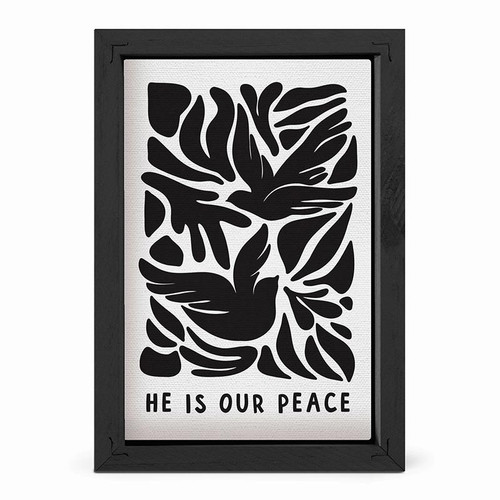 P. Graham Dunn Framed Linen Art - He Is Our Peace