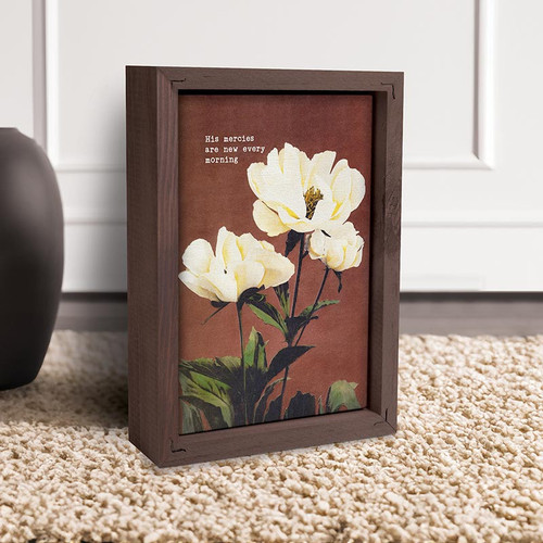 p. graham dunn Framed Linen Art - His Mercies Are New