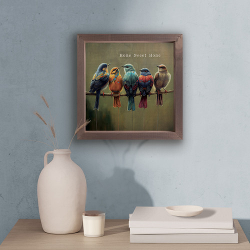 P. Graham Dunn Framed Linen Art - Home Sweet Home