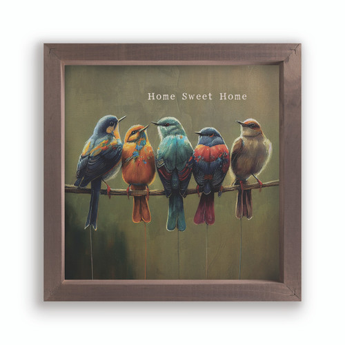 p. graham dunn Framed Linen Art - Home Sweet Home