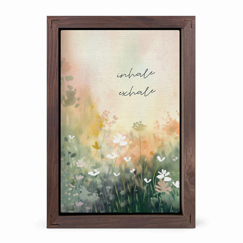 P. Graham Dunn Framed Linen Art - Inhale Exhale