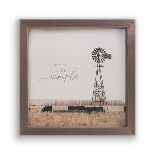 P. Graham Dunn Framed Linen Art - Keep Life Simple