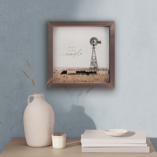 p. graham dunn Framed Linen Art - Keep Life Simple