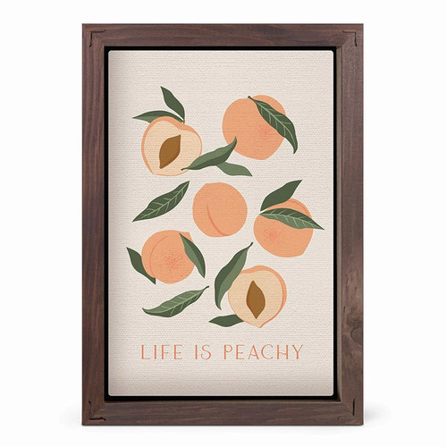 P. Graham Dunn Framed Linen Art - Life Is Peachy