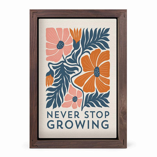 P. Graham Dunn Framed Linen Art - Never Stop Growing