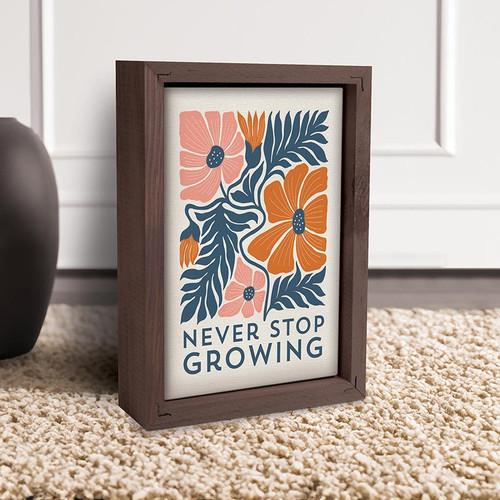 p. graham dunn Framed Linen Art - Never Stop Growing