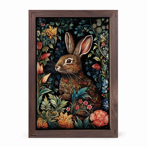 P. Graham Dunn Framed Linen Art - Rabbit