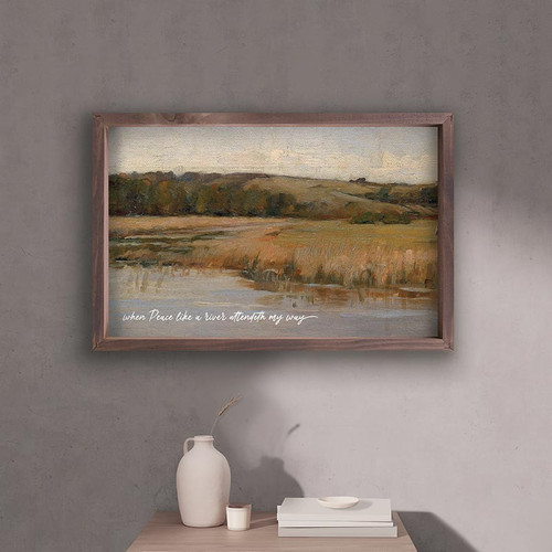 p. graham dunn Framed Linen Art - When Peace