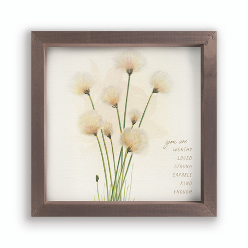 P. Graham Dunn Framed Linen Art - You Are Worthy