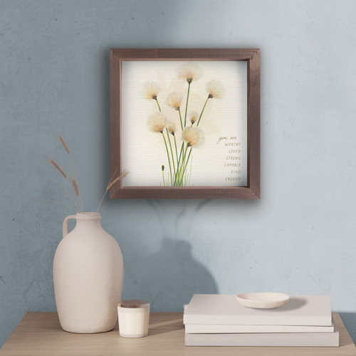 p. graham dunn Framed Linen Art - You Are Worthy