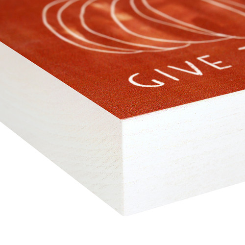 P. Graham Dunn Give Thanks Orange Wood Block