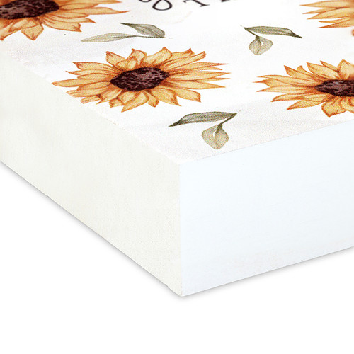 P. Graham Dunn Give Thanks Sunflower Wood Block