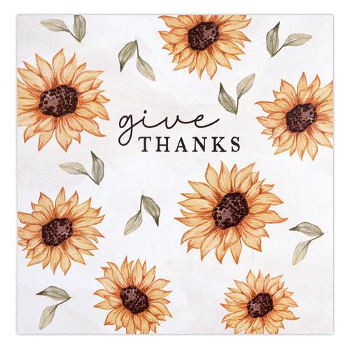 p. graham dunn Give Thanks Sunflower Wood Block
