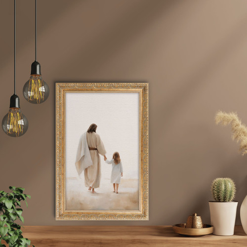 p. graham dunn Gold Frame - Jesus Walking