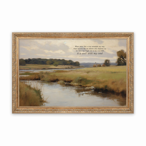 P. Graham Dunn Gold Frame - When Peace