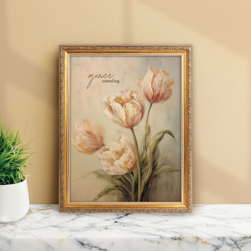 p. graham dunn Gold Framed Linen Art - Grace Unending