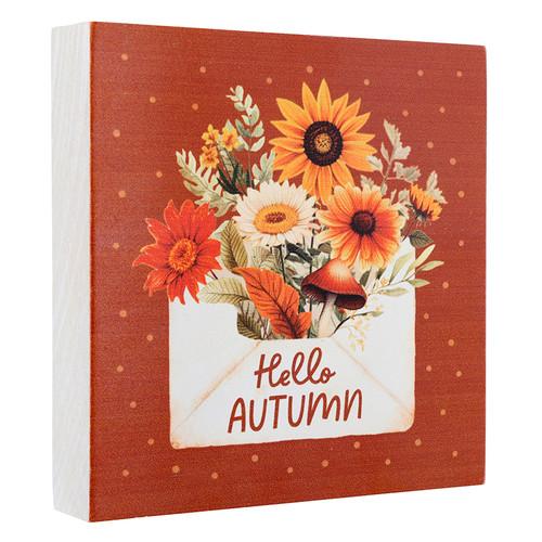 P. Graham Dunn Hello Autumn Wood Block