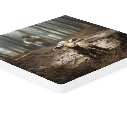 P. Graham Dunn I Am Found Collection Coaster - Lamb