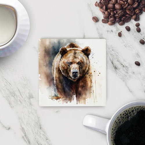 P. Graham Dunn Lake & Lodge Collection Coaster - Bear