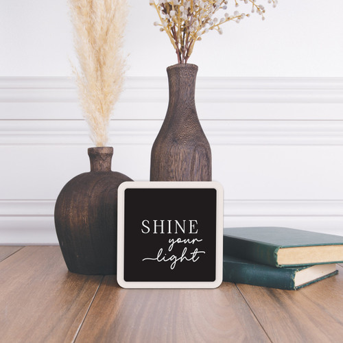 P. Graham Dunn Mini Ceramic Sign - Shine Your