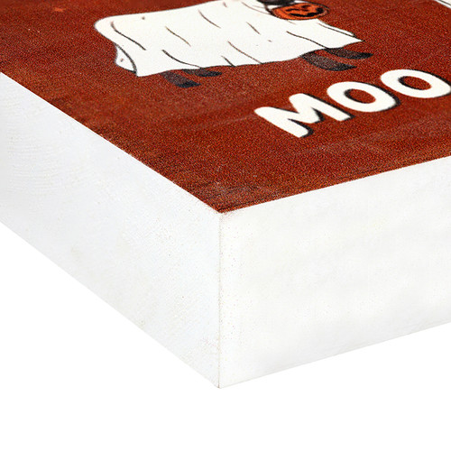 P. Graham Dunn Moo I Mean Boo Wood Block