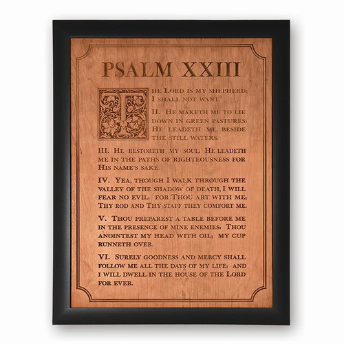 P. Graham Dunn Ornate Decor Carved Art - Psalm 23 - XL