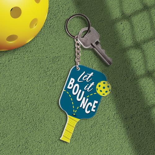 p. graham dunn Pickleball Keychain - Let It Bounce