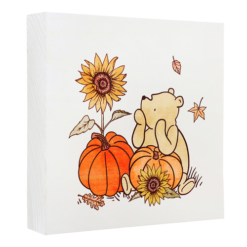 P. Graham Dunn Pooh Sunflower Wood Block